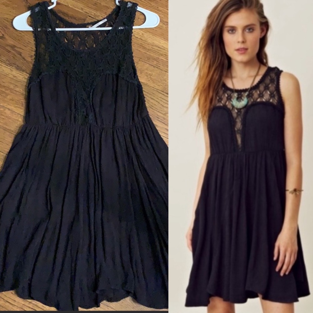 Free People Fiesta crochet knit lace dress size small
